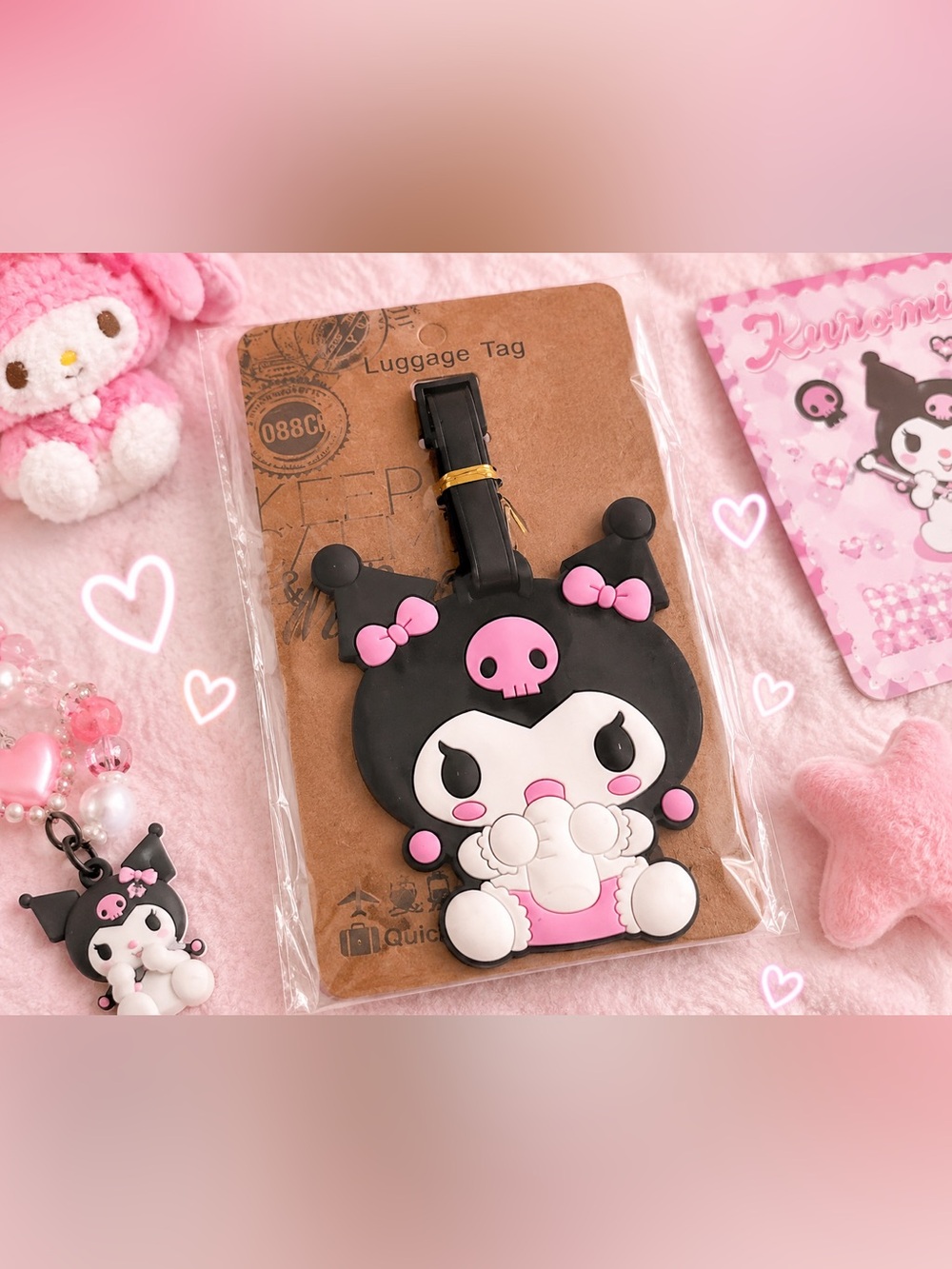 Kuromi Black Luggage Tag